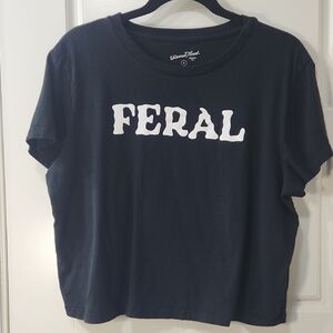 Universal Thread Black Graphic "FERAL" Tee XL